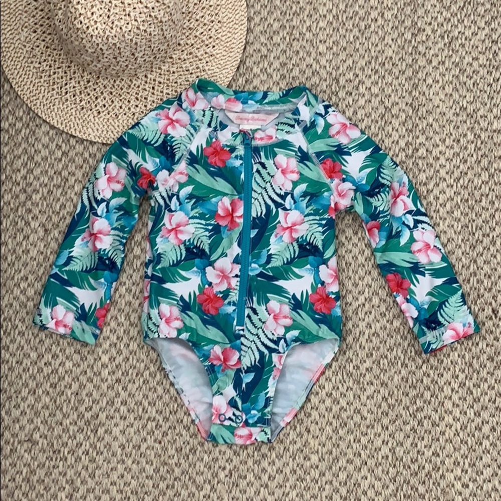 NEW Tommy Bahama Tropical Rashguard Swimsuit 12 mo